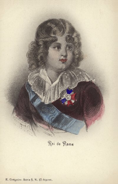 Roi de Rome（色付きのリトグラフ） 作： French School