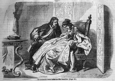 ローマの連載。"ジョージ・サンド（Aurore Dupin, Baronne Dudevant）（1804-1876）の「緑の女たち」。"Les bons romances "のエングレーヴィング 作： French School