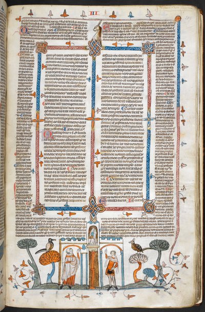 ロイヤル MS 10 E IV、f.209r、画家と悪魔、グレゴリー IX の Decretals から、バーナード オブ パルマ (「Smithfield Decretals」)、c.1300-40 (ベラム) 作： French School