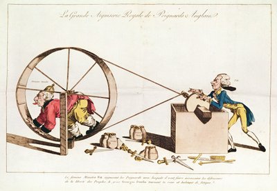英国の短剣を研ぐためのロイヤルシャープニングサービス、1794年（手描きのエッチング） 作： French School
