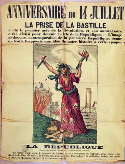 王室主義者とカトリックのポスター、1880年のクアトルツェジュイエットのお祝いを拒否 作： French School