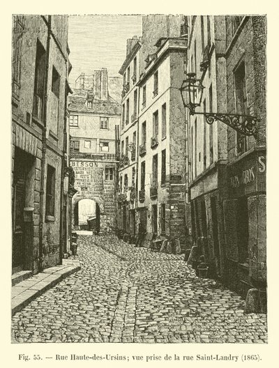 オートデウルサン通り;サンランドリー通り、1865年からの眺め 作： French School