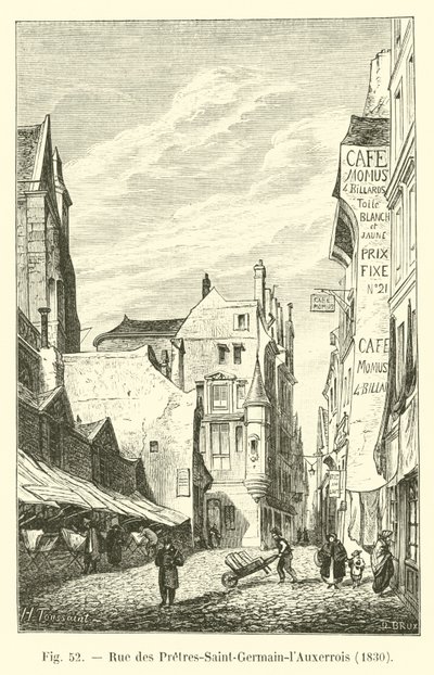 Rue des Pretres-Saint-Germain-lAuxerrois、1830 作： French School