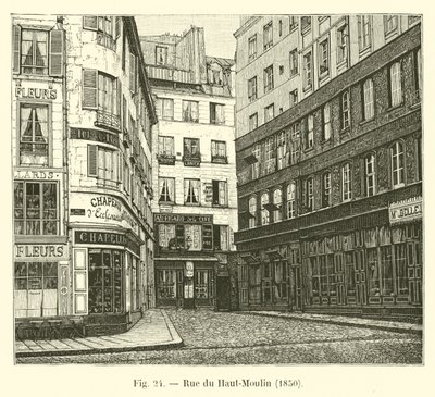 Rue du Haut-Moulin、1850 作： French School