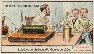 RuhmkorffコイルとVolta電気ピストル 作： French School