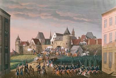 1800年8月28日、ホッシュでの帝国軍の突進 作： French School