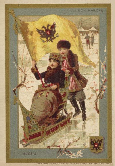 氷上のロシアの女の子 作： French School