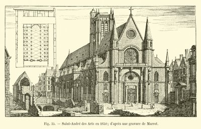 1650年のサンタンドレデザール。マロットによる彫刻の後 作： French School