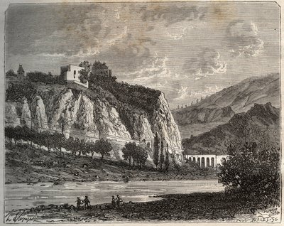 Saint-Paul-en-Cornillon (Saint Paul en Cornillon) - Loire, in Rhone-Alpes region - V.-A. Malt-Brownによる "La France illustree: geography, history, statistical administration "に掲載された彫刻。Malt-Brown著「La France illustree: geography, history, statistical administr 作： French School