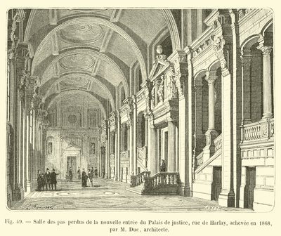 パレドジャスティスへの新しい入り口の失われた階段のホール、ルーデハーレイは1868年に建築家Mドゥックによって完成しました 作： French School