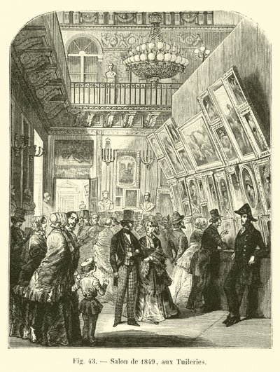 1849年のサロン、チュイルリー 作： French School