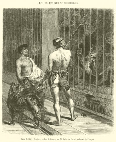 1861年のサロン、絵画、「The Belluaries」（エングレービング 作： French School