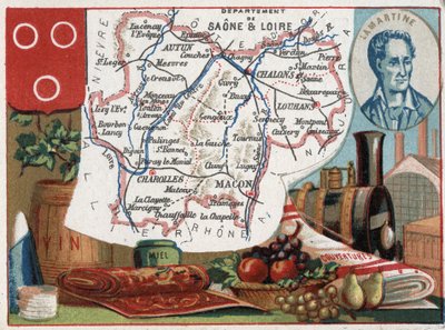 ソーヌ・エ・ロワール（Saone-et-Loire、71）、フランス・ブルゴーニュ地方。アルフォンス・ド・ラマルティーヌの肖像（Alphonse Marie Louis de Prat de Lamartine 作： French School