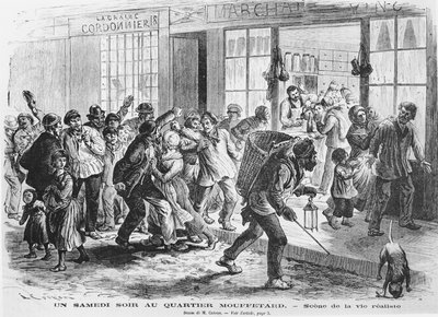ムフタール地区の土曜日の夜、c。 1860 作： French School