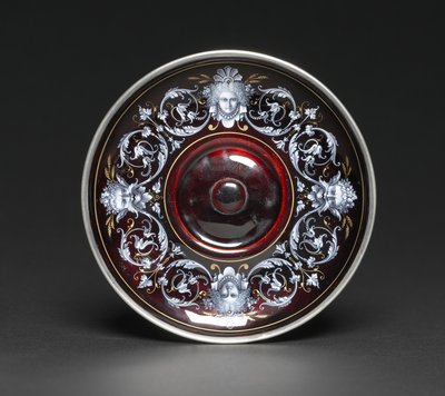 ソーサー、c.1880-1900（銀、エナメル）（500393も参照） 作： French School