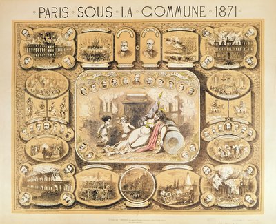 1871年のパリのコミューンの風景 作： French School