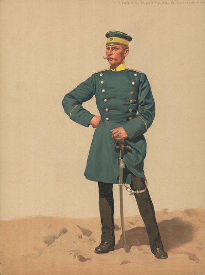 シレジア竜騎兵Regt No 4、Interinsrock中尉 作： French School