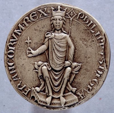 フィリップ2世（フィリップ・アウグストゥス）の印章（1165～1223年） 13世紀 パリ国立公文書館蔵 作： French School