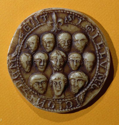 ムーランコミューン評議会の印章、1195年（ワックス） 作： French School