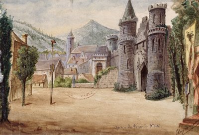 1829年8月3日にパリのオペラ座で演じられた、ジョアキノロッシーニ（1792-1868）によるオペラ第3幕のウィリアムテルのセットデザイン（紙のトイレ） 作： French School