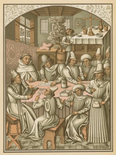 1466年ルーアン復興のシャライトデューとノートルダムの同胞団による決算 作： French School