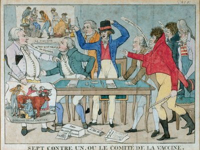 1対7、またはワクチン委員会、1800年頃 作： French School