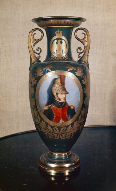 ルイ・ボナパルト（1778-1846）を描いたセーブルの花瓶（磁器 作： French School