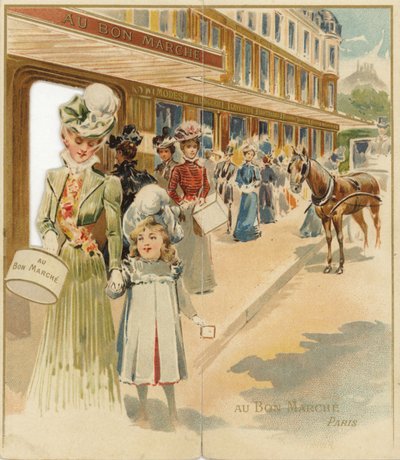デパート外の買い物客 作： French School