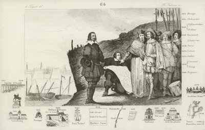 ラロシェル包囲戦、フランス、1627〜1628年 作： French School
