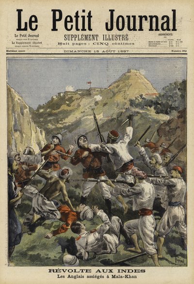 マラカンド包囲、インド、1897年 作： French School