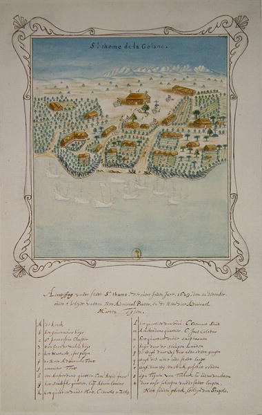 1629年12月11日、アンティル諸島の聖トマスデラゴイアンの包囲 作： French School