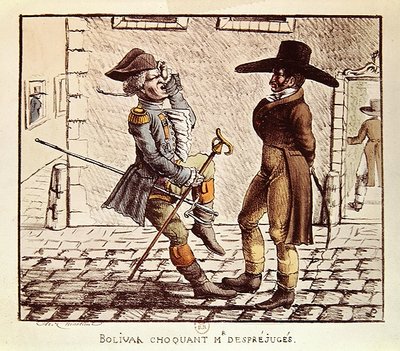 シモン・ボリバル（1783-1830）に衝撃を与えたMr.Desprejuges 作： French School