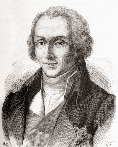 ベンジャミン・トンプソン卿、ラムフォード伯爵、1870年頃に出版された「Les Merveilles de la Science」より（エングレーヴィング 作： French School