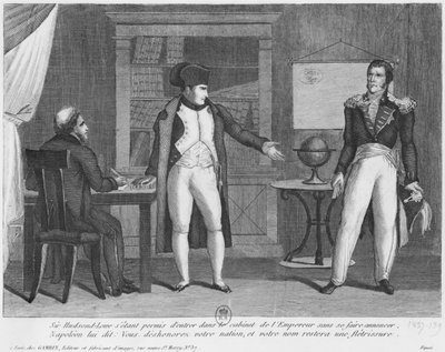 セントヘレナ島でナポレオン1世（1769-1821）の研究に参加したハドソンロウ卿 作： French School