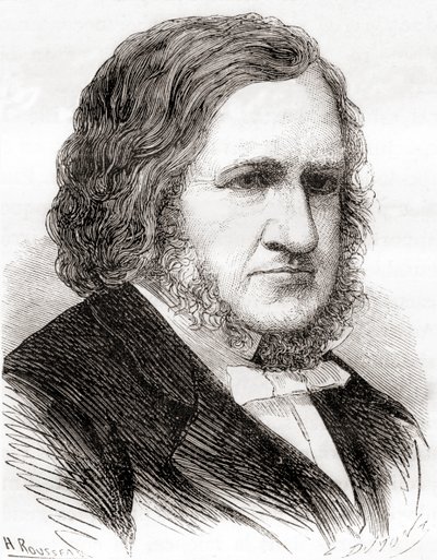 ジェームズ・ヤング・シンプソン卿、1870年頃に出版された「Les Merveilles de la Science」より（リトグラフ版 作： French School