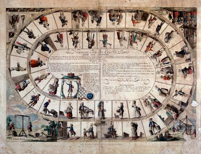 小さなメティエ：パリの叫びのガチョウのゲーム盤1779年 個人蔵 作： French School