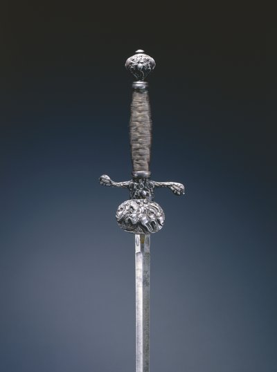 小刀（鋼、銅合金の象嵌、木と鋼線 作： French School