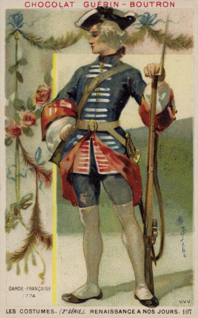ガルドのフランチャイズ（フランス衛兵）の兵士、1774 作： French School