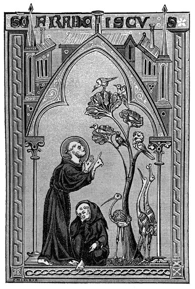 St. Francis of Assisi talking to the Birds   1457297   ja       japanese Successfully Translated  Original: Nothing my Lord, illustration from King Lear in Stories from Shakespeare: Retold by Thomas Carter published c.1910 (colour litho) Translat: Nothing  作： French School