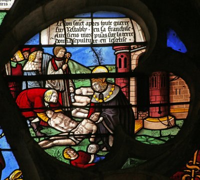 善行を実行するセントルイス：死者の埋葬 作： French School