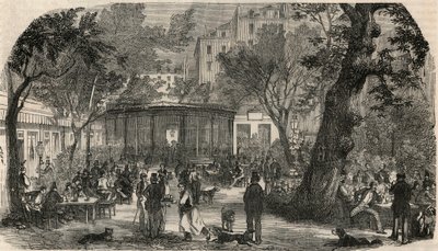 19世紀のパリのシュヴァル・ブランのスタンプ - エドモンド・テクシエ1852年の「Tableau-de-Paris」に掲載された版画 作： French School