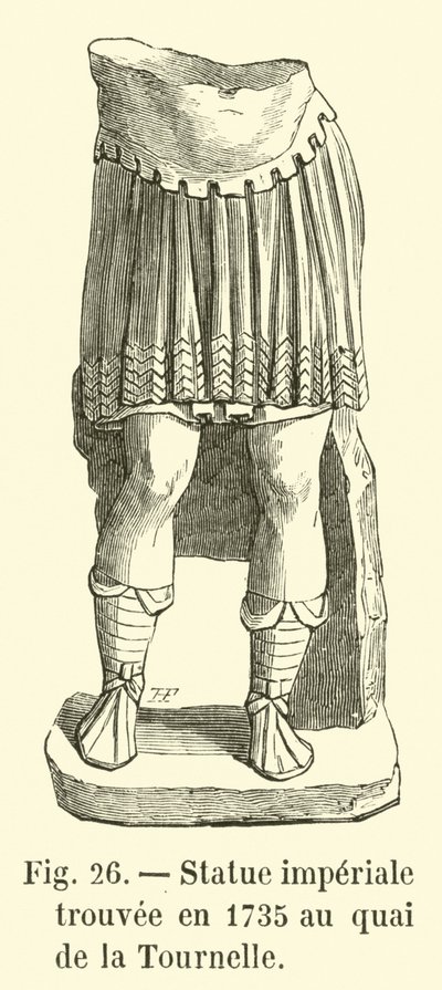 1735年にケデラトゥールネルで発見された皇帝の像 作： French School