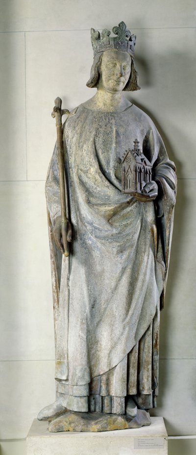 チャールズ5世の像（1338-80）フランス国王、1365-80（210386も参照） 作： French School