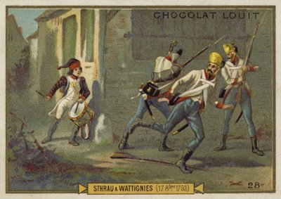 1793年10月17日、フランス革命戦争、ワティニーの戦いでのスラウ 作： French School