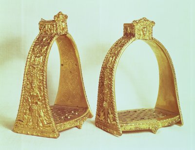 ルイ14世（1638〜1715）に属するあぶみ（金） 作： French School