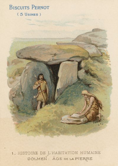 石器時代のドルメン 作： French School