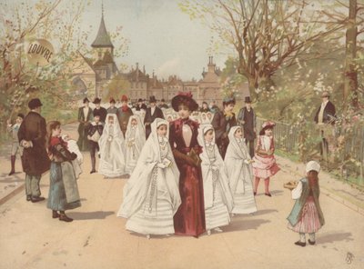 確認のドレスを着ている女の子とのストリートシーン 作： French School