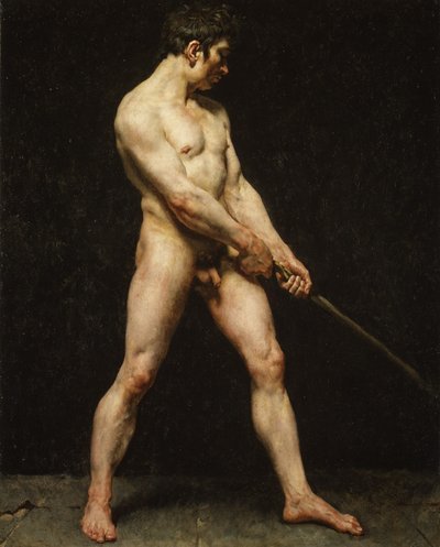 ヌード男性の研究、1810-20年頃 作： French School