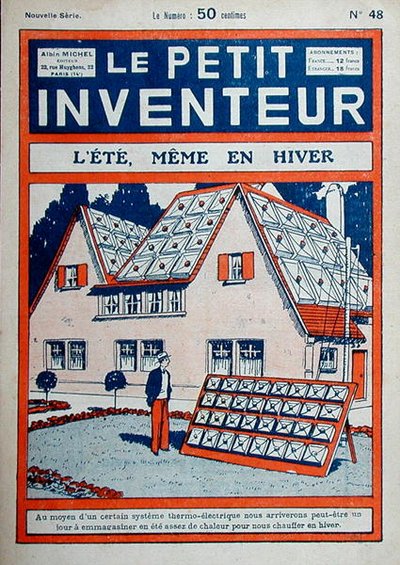 冬でも夏」、「Le Petit Inventeur」1929年版の表紙イラスト（カラーリトグラフ） 作： French School