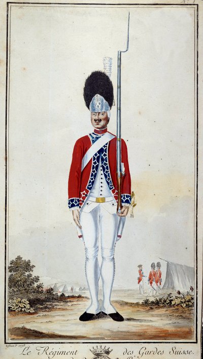 スイス・ガード1779年のリトグラフ「Compendium d
